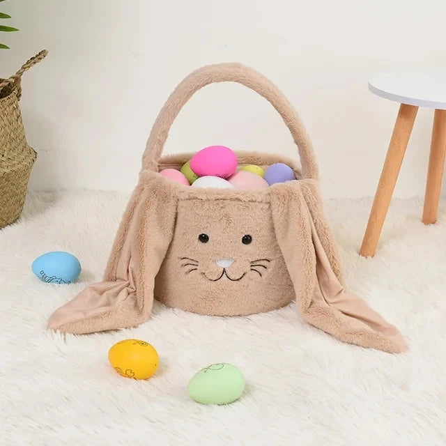 TheBunnyBasket™ - Long Ears Plush Easter Bunny Basket