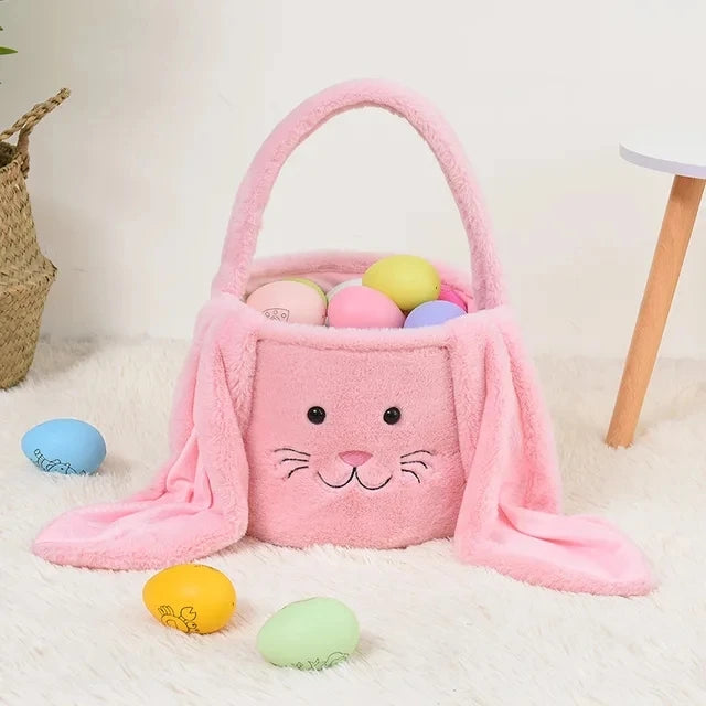 TheBunnyBasket™ - Long Ears Plush Easter Bunny Basket