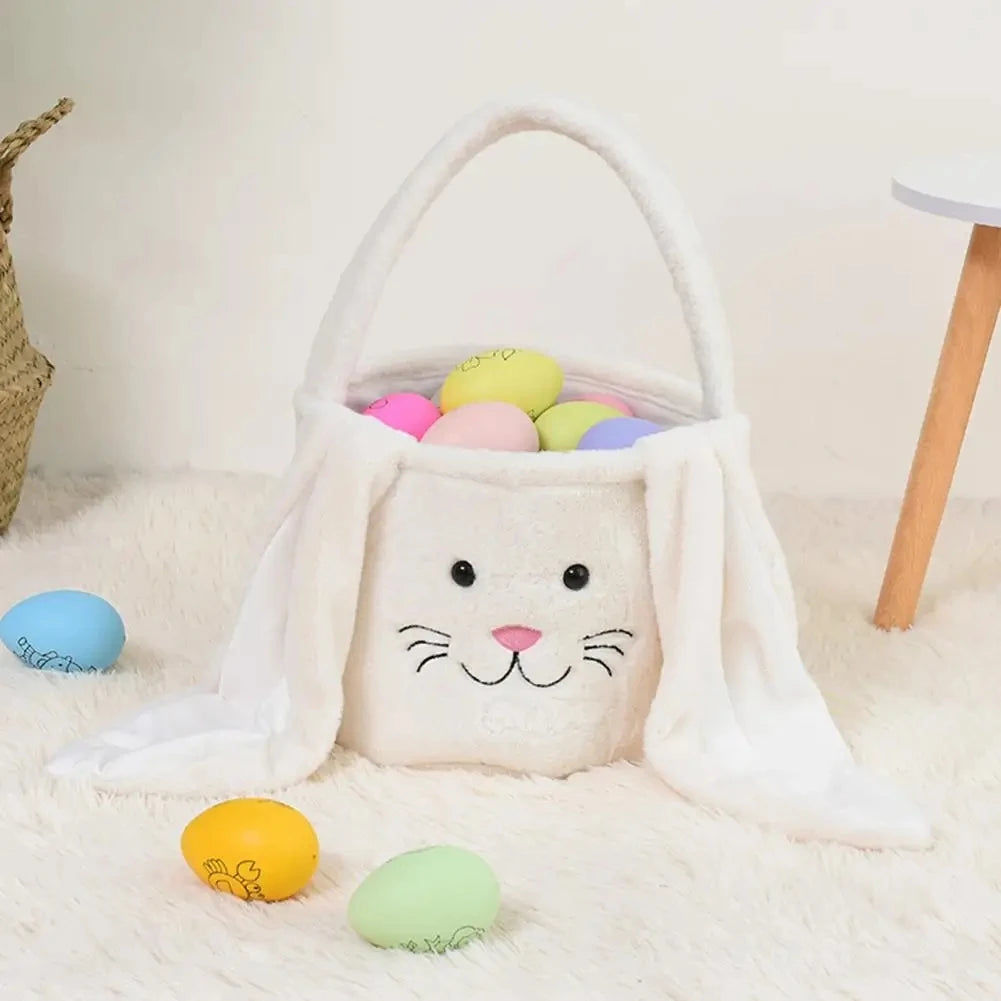 TheBunnyBasket™ - Long Ears Plush Easter Bunny Basket